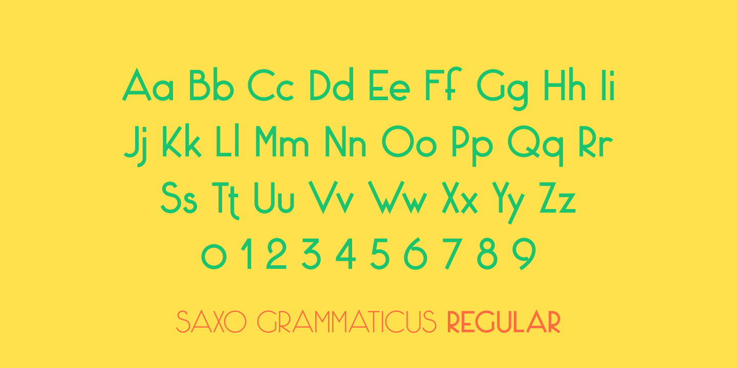 Пример шрифта Saxo Grammaticus Bold